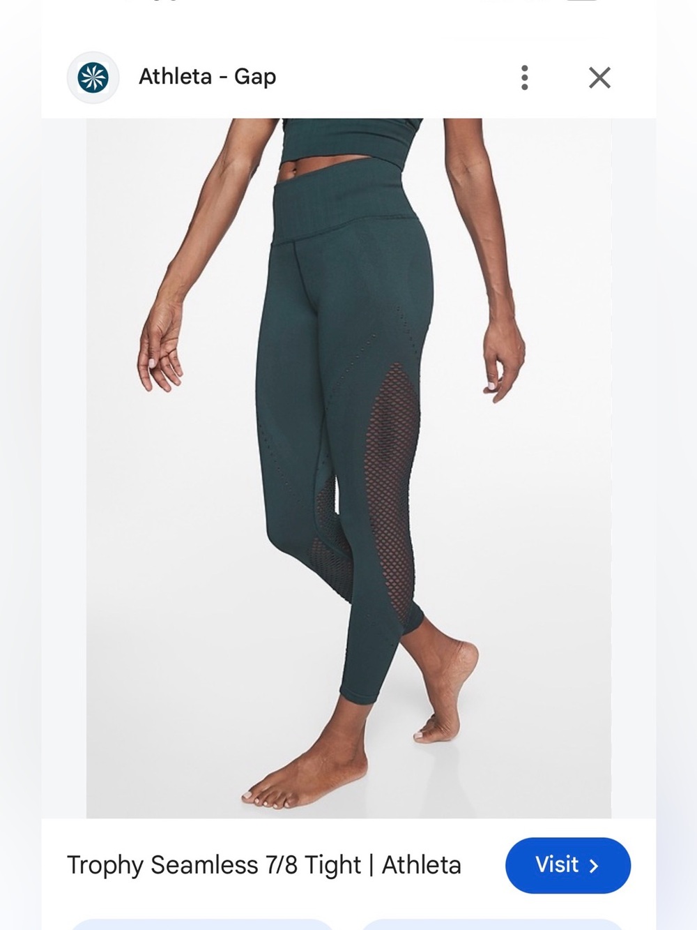 Athleta hunter green women's Performance work out leggings